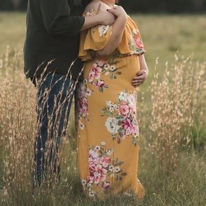 Pink Blush Maternity Plus Size Maxi Dress